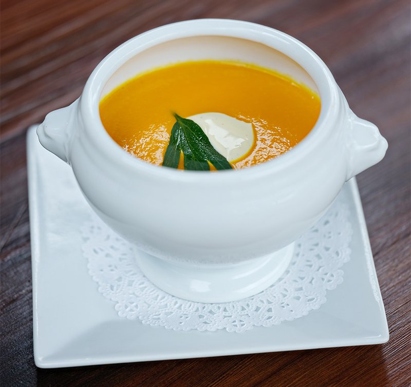 Carrot Ginger Soup from Landis Store Hotel