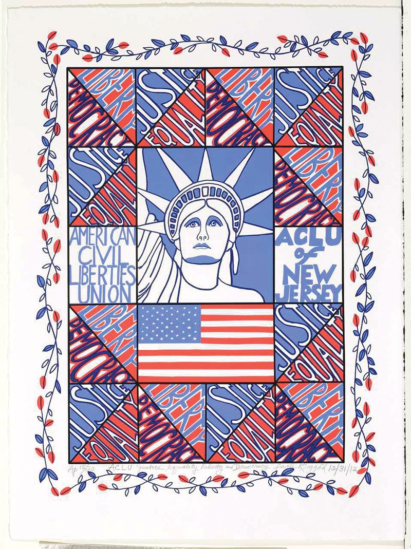 Faith Ringgold ACLU Justice Equality Liberty and Democracy