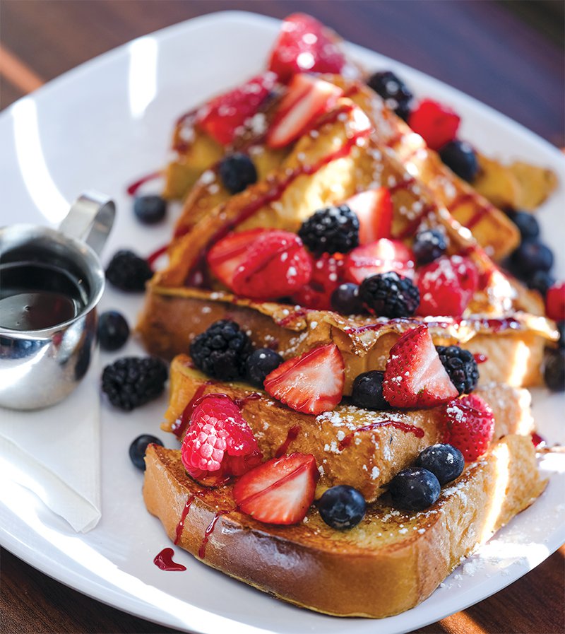 French Toast with fresh fruit from Cafe the Lodge