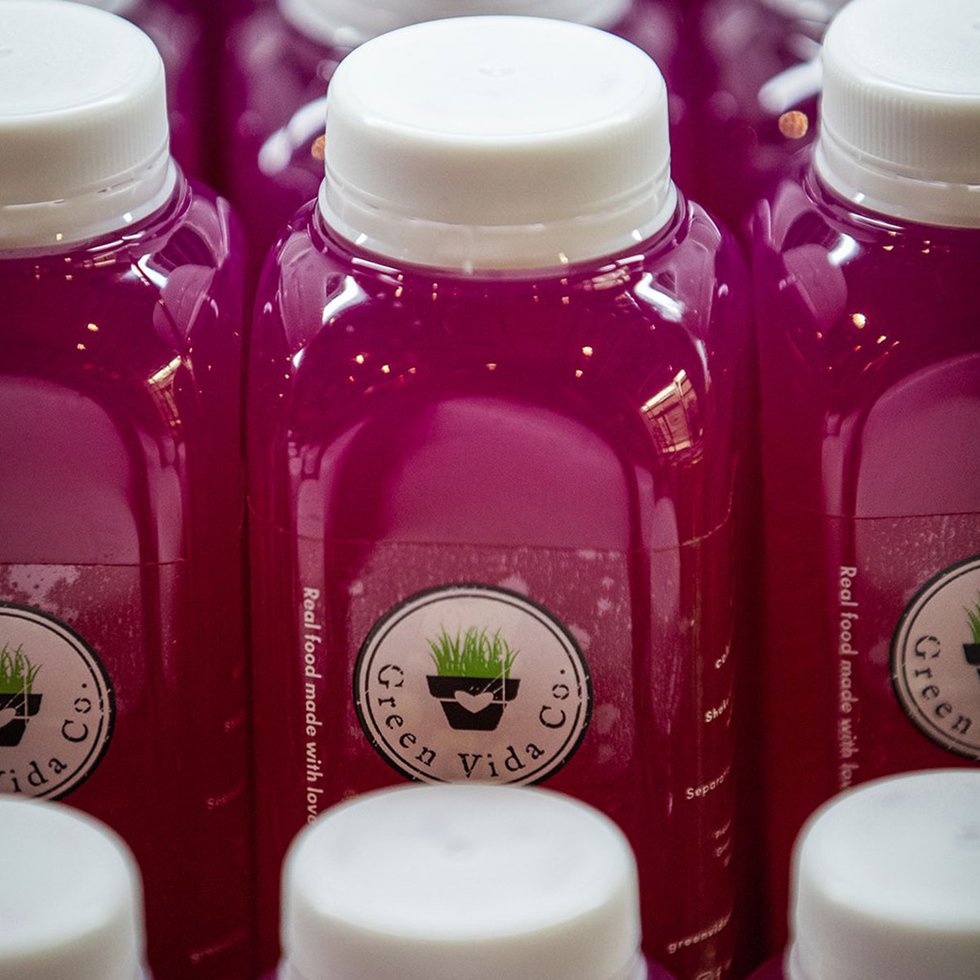 Green Vida - purple juice bottles