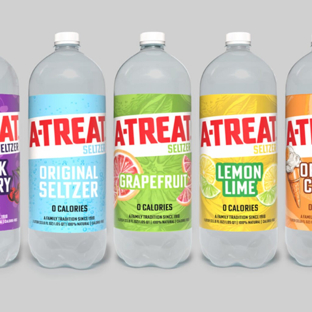 A variety of A-Treat's seltzer flavors, one of this month's picks.