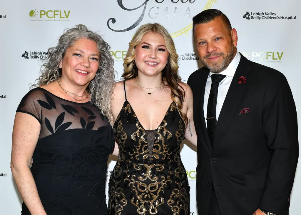 Hearts of Gold Gala Natalie, Lilly, & Chris Hercik